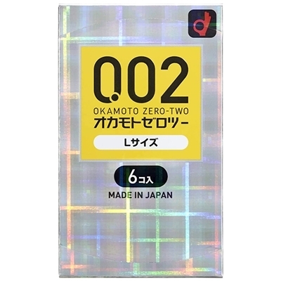 オカモトゼロツー うすさ均一0.02 (Lサイズ)6個入り